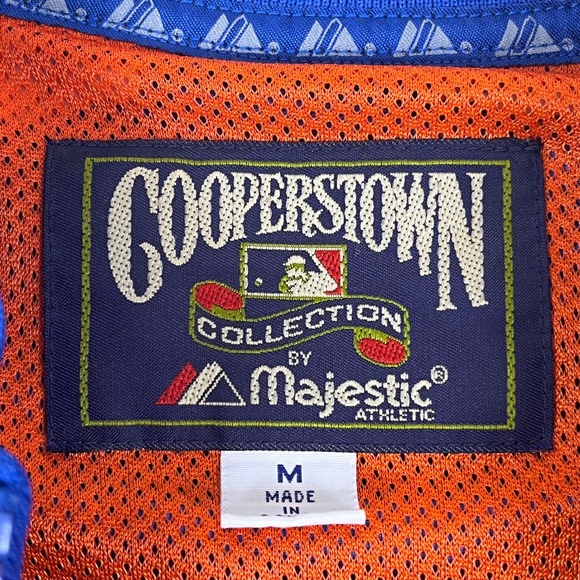 Majestic Cooperstown Collection MLB NY Mets Quarter-Zip Pullover - Picture 3 of 6